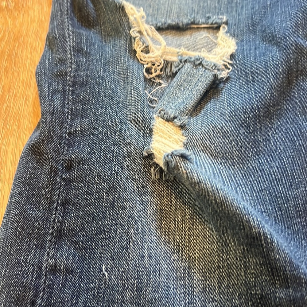 Express Ripped Jeans Cropped Skinny Mid Rise 14R - Picture 2 of 10